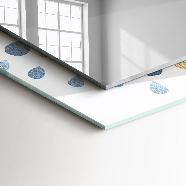 Lustro ramka z nadrukiem prostokątne Abstrakcyjny wzór mandali