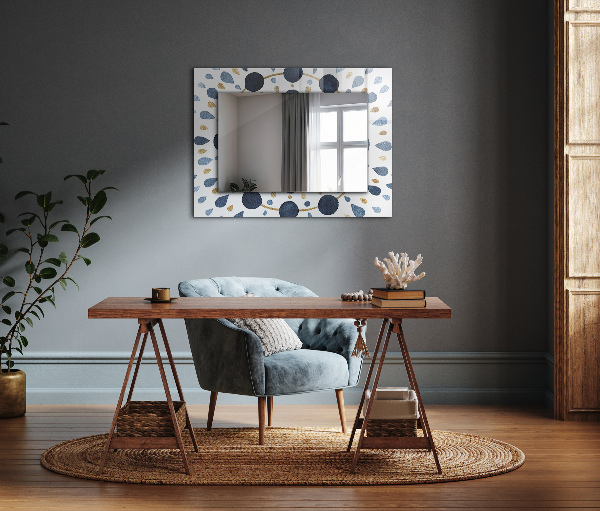 Lustro ramka z nadrukiem prostokątne Abstrakcyjny wzór mandali