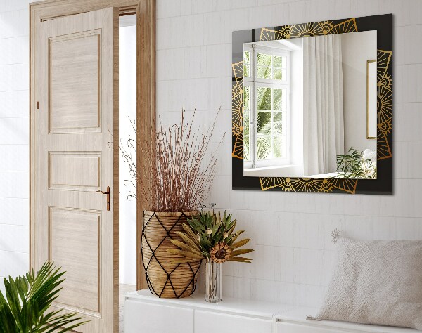 Lustro z nadrukiem dekoracyjne prostokątne Wzór mandali