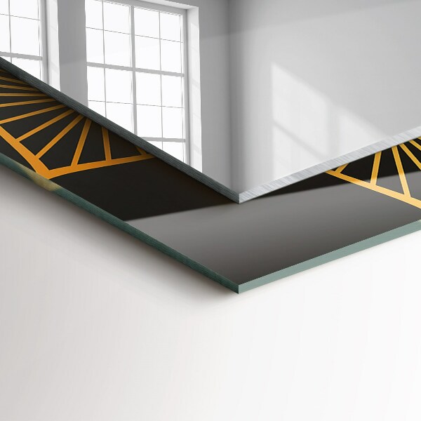 Lustro z nadrukiem dekoracyjne prostokątne Wzór mandali