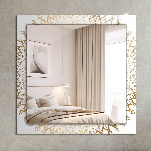 Lustro dekoracyjne prostokątne Wzór mandali