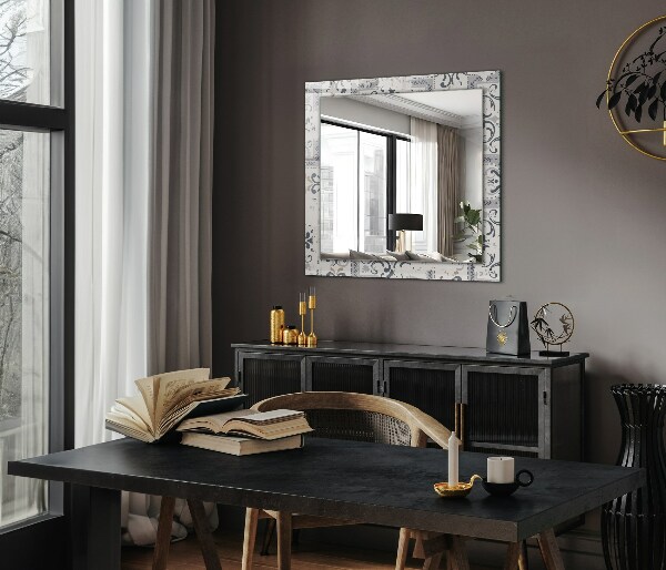 Lustro z nadrukiem prostokątne Dekoracyjny wzór z płytek