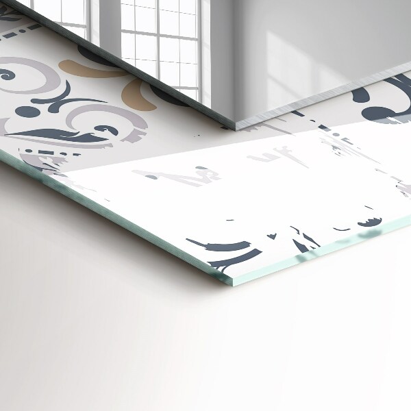 Lustro z nadrukiem prostokątne Dekoracyjny wzór z płytek