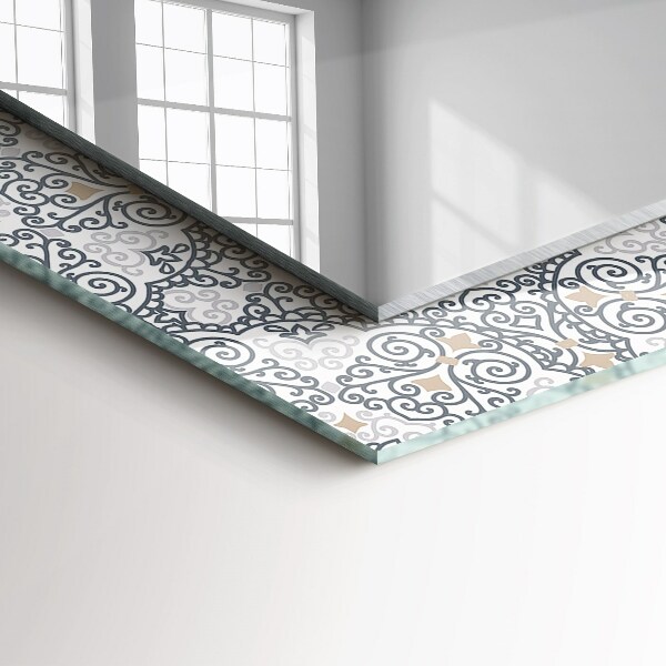 Lustro ścienne dekoracyjne prostokątne Motyw płytek