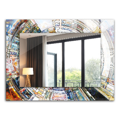 Lustro dekoracyjne prostokątne Abstrakcyjna okrągła mozaika