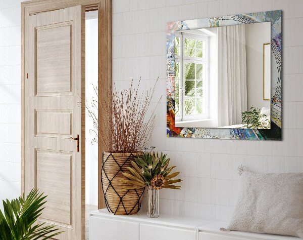 Lustro dekoracyjne prostokątne Abstrakcyjna okrągła mozaika