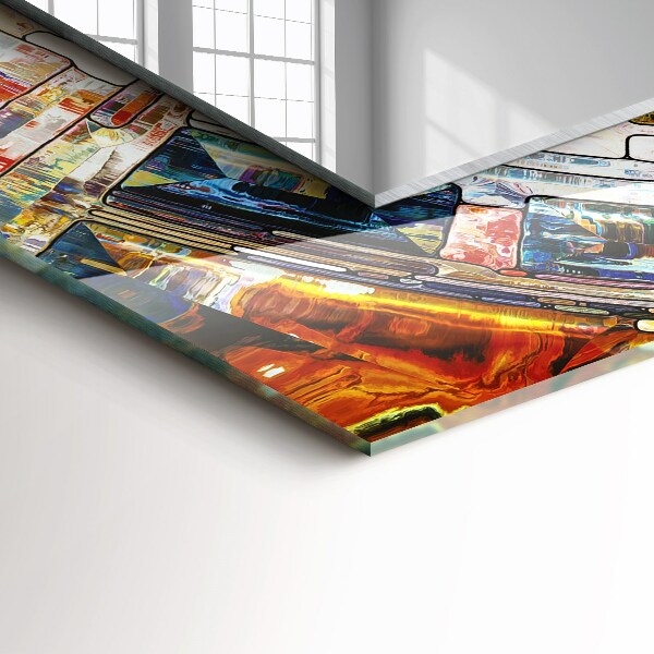 Lustro dekoracyjne prostokątne Abstrakcyjna okrągła mozaika