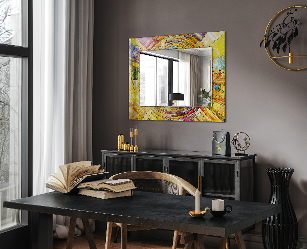 Lustro ścienne dekoracyjne prostokątne Abstrakcyjna kolorowa mozaika