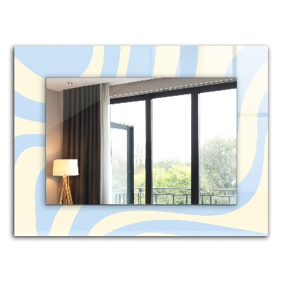 Lustro dekoracyjne prostokątne Abstrakcyjne motywy faliste