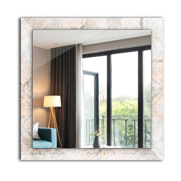 Lustro ścienne dekoracyjne prostokątne Wzorzyste płytki