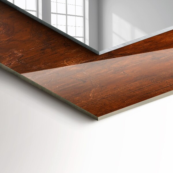 Lustro z drukowaną ramką prostokątne Antyczny drewniany stół