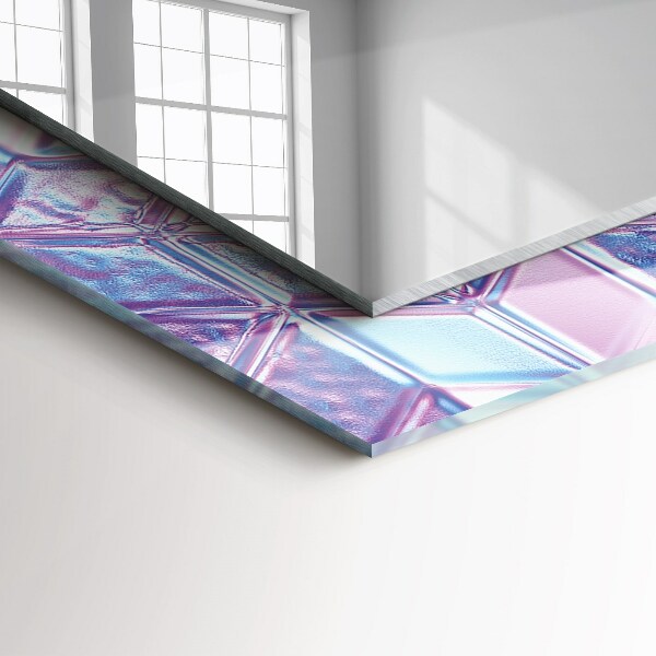 Lustro dekoracyjne prostokątne Kolorowe przezroczyste kostki