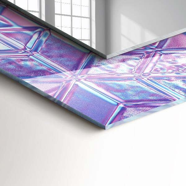 Lustro dekoracyjne prostokątne Kolorowe przezroczyste kostki