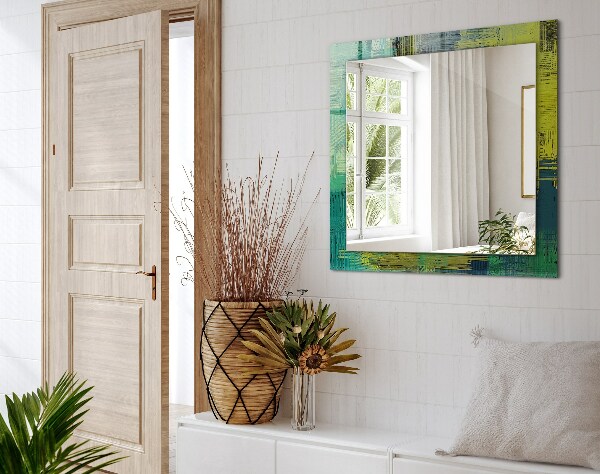 Lustro z drukowaną ramką prostokątne Abstrakcyjna kompozycja kolorów