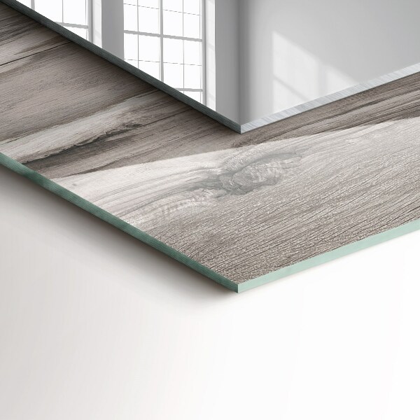 Lustro z nadrukiem dekoracyjne prostokątne Tekstura drewnianej deski