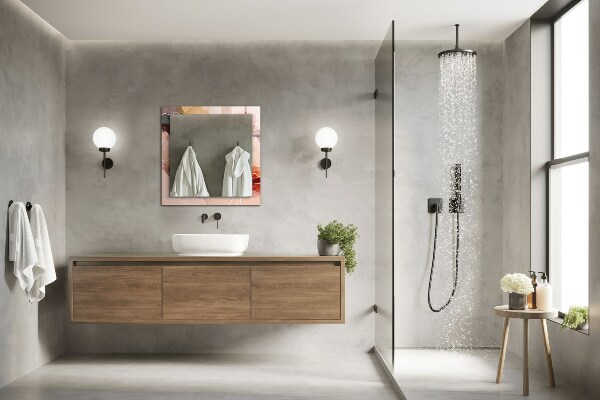 Lustro dekoracyjne prostokątne Abstrakcyjne motywy kwiatowe