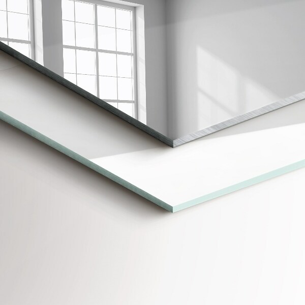 Lustro z drukowaną ramką prostokątne Szary marmur