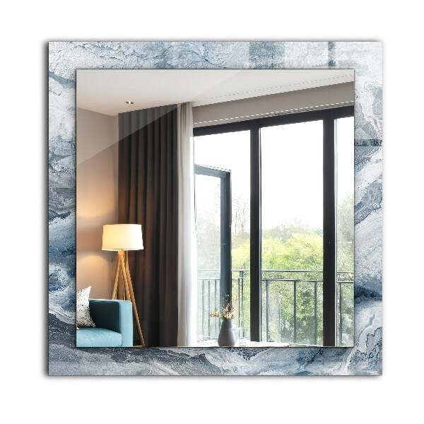 Lustro z nadrukiem prostokątne Odcienie marmuru