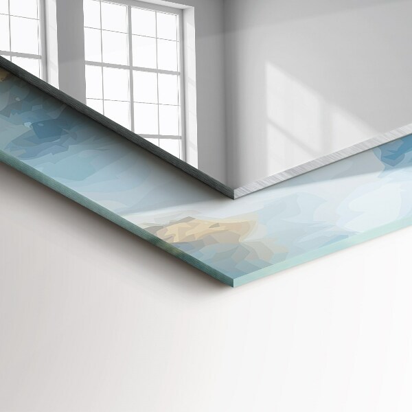 Lustro dekoracyjne prostokątne Motyw etniczny w kolorach