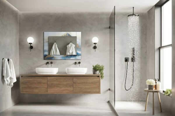 Lustro dekoracyjne prostokątne Motyw etniczny w kolorach