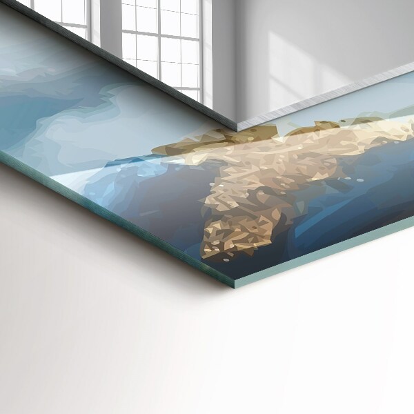 Lustro dekoracyjne prostokątne Motyw etniczny w kolorach