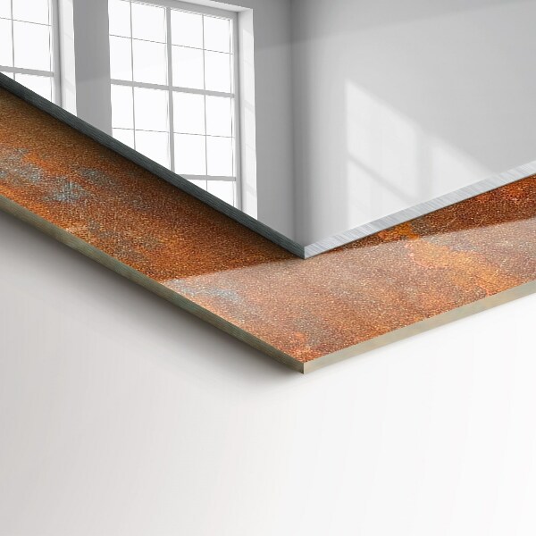 Lustro z drukowaną ramką prostokątne Kolorowe motywy folklorystyczne