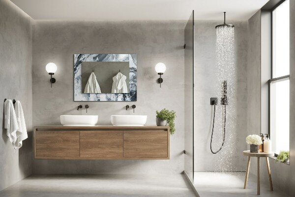 Lustro z nadrukiem dekoracyjne prostokątne Jesienne drzewa