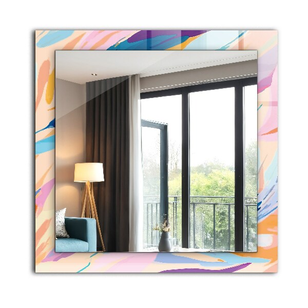 Lustro ścienne dekoracyjne prostokątne Marmurkowy wzór