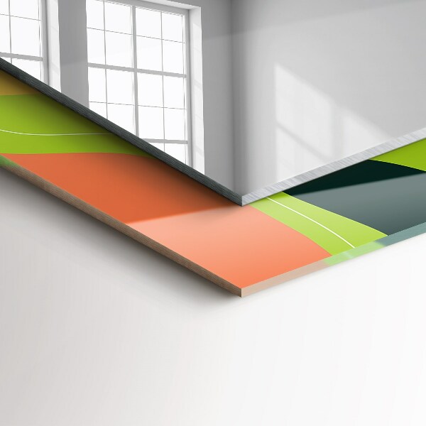 Lustro ramka z nadrukiem prostokątne Motyw geometryczny