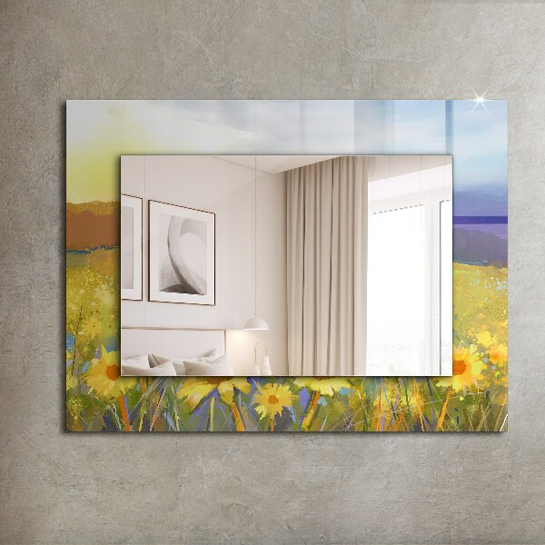 Lustro ścienne dekoracyjne prostokątne Zardzewiały metal