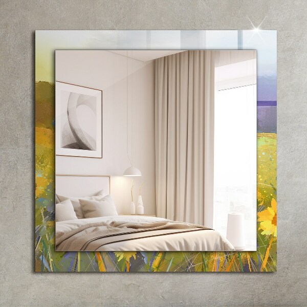 Lustro ścienne dekoracyjne prostokątne Zardzewiały metal