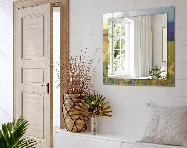 Lustro ścienne dekoracyjne prostokątne Zardzewiały metal