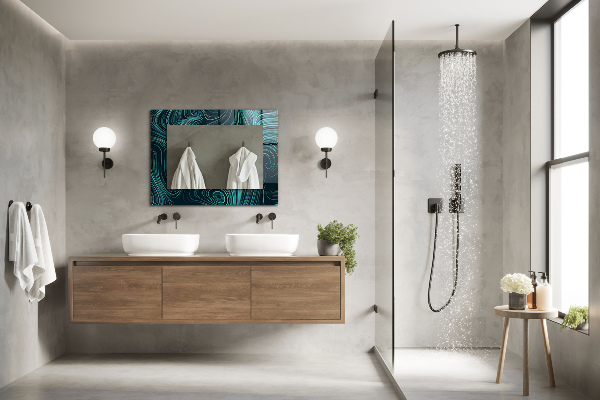 Lustro dekoracyjne prostokątne Teksturowany kamień