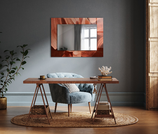 Lustro z nadrukiem dekoracyjne prostokątne Motywacyjna fontanna