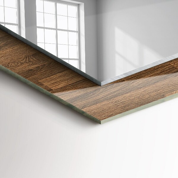 Lustro ramka z nadrukiem prostokątne Czarny marmur