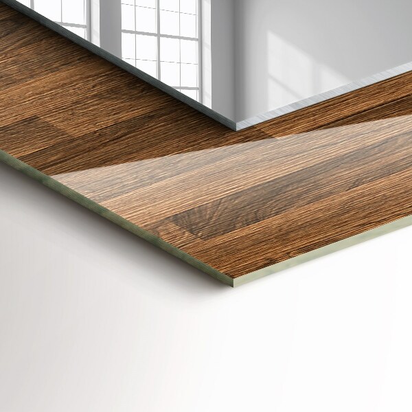 Lustro ramka z nadrukiem prostokątne Czarny marmur