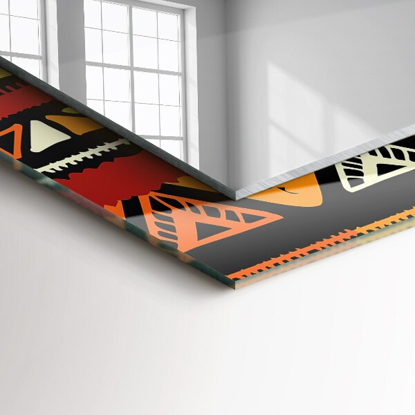 Lustro z drukowaną ramką prostokątne Nawadniany krajobraz