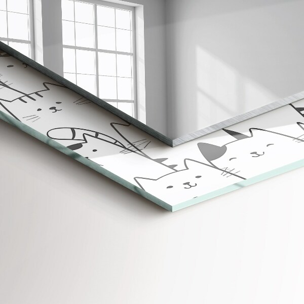 Lustro z nadrukiem prostokątne Liście z dżungli Tukan