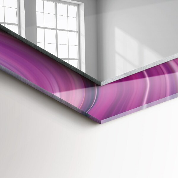 Lustro z drukowaną ramką prostokątne Kolorowy motyw palmy