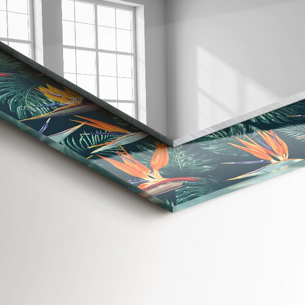 Lustro dekoracyjne prostokątne Duża fala w Kanagawie