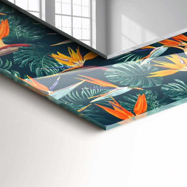 Lustro dekoracyjne prostokątne Duża fala w Kanagawie