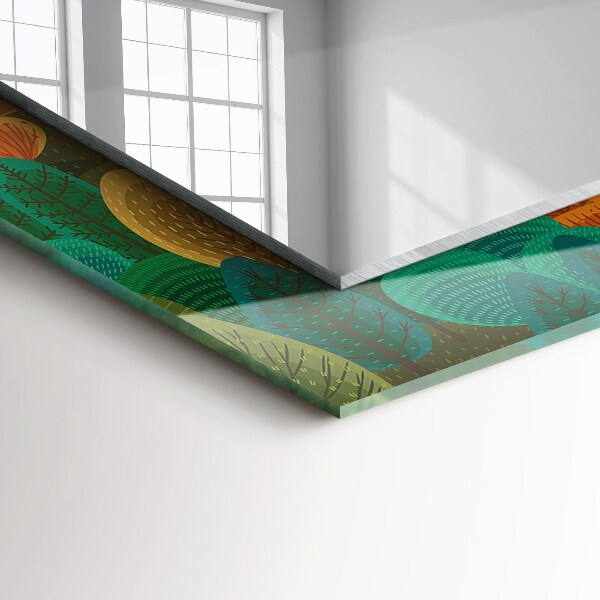 Lustro z nadrukiem prostokątne Róże w kształcie czaszki