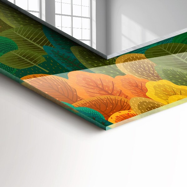 Lustro z nadrukiem prostokątne Róże w kształcie czaszki