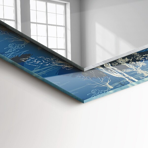 Lustro ramka z nadrukiem prostokątne Etniczny wzór