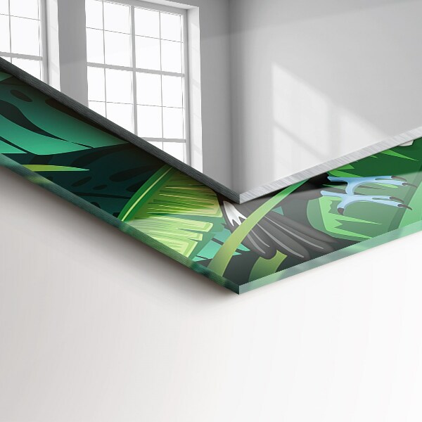 Lustro dekoracyjne prostokątne Turkusowy wzór geometryczny