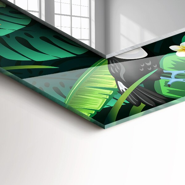 Lustro dekoracyjne prostokątne Turkusowy wzór geometryczny