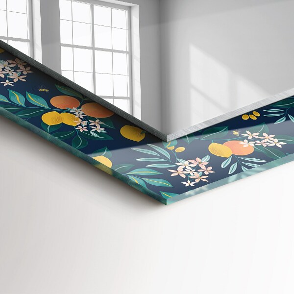 Lustro ścienne dekoracyjne prostokątne Lis i sowa