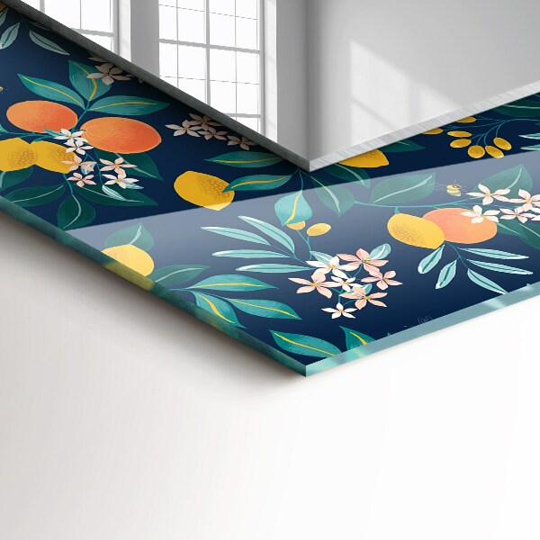 Lustro ścienne dekoracyjne prostokątne Lis i sowa