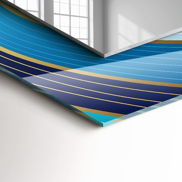 Lustro z nadrukiem dekoracyjne prostokątne Białe liście jajka wielkanocnego