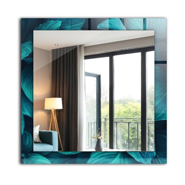 Lustro ścienne dekoracyjne prostokątne Liście miłorzębu